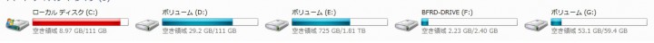 空き容量が不安になりました。